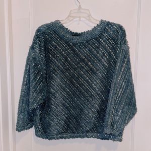 Grey and Gold Long Sleeve Zara Top